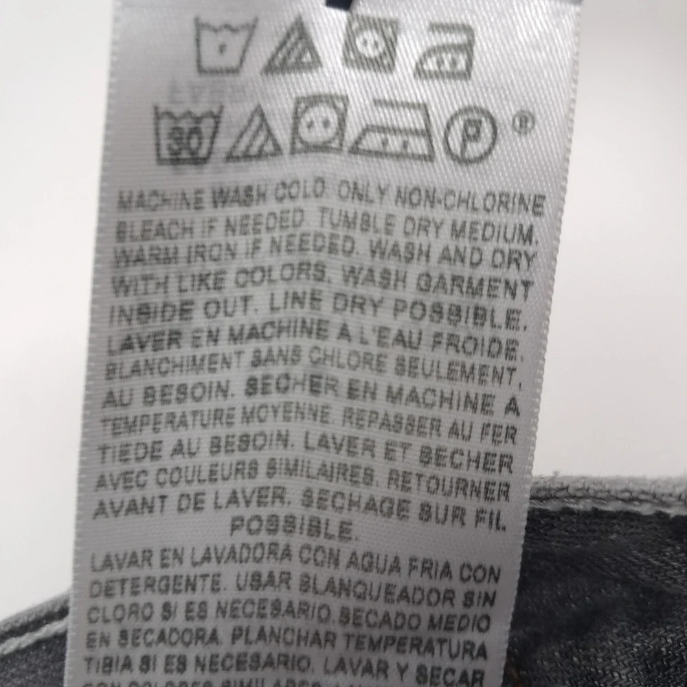 Levis 514 Slim Straight Jeans Mens Size 30x30 Grey Wash Denim Stretch